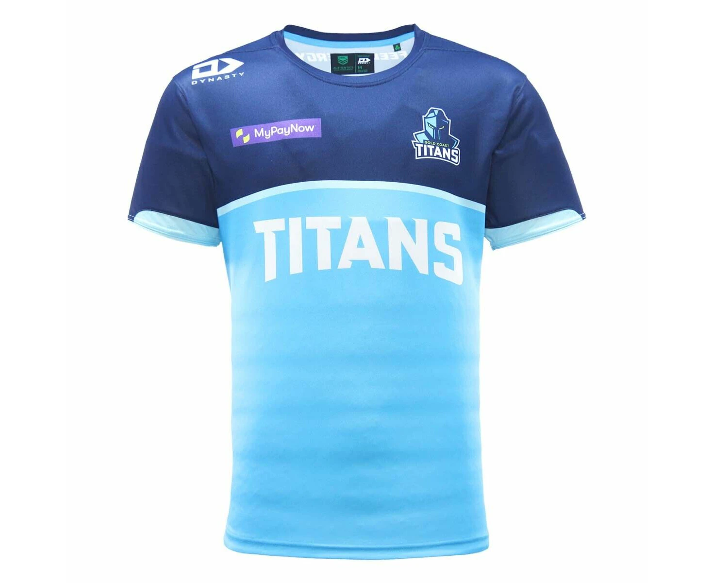 NRL 2023 Warm Up Tee Shirt - Gold Coast Titans - Adult - T-Shirt - DYNASTY