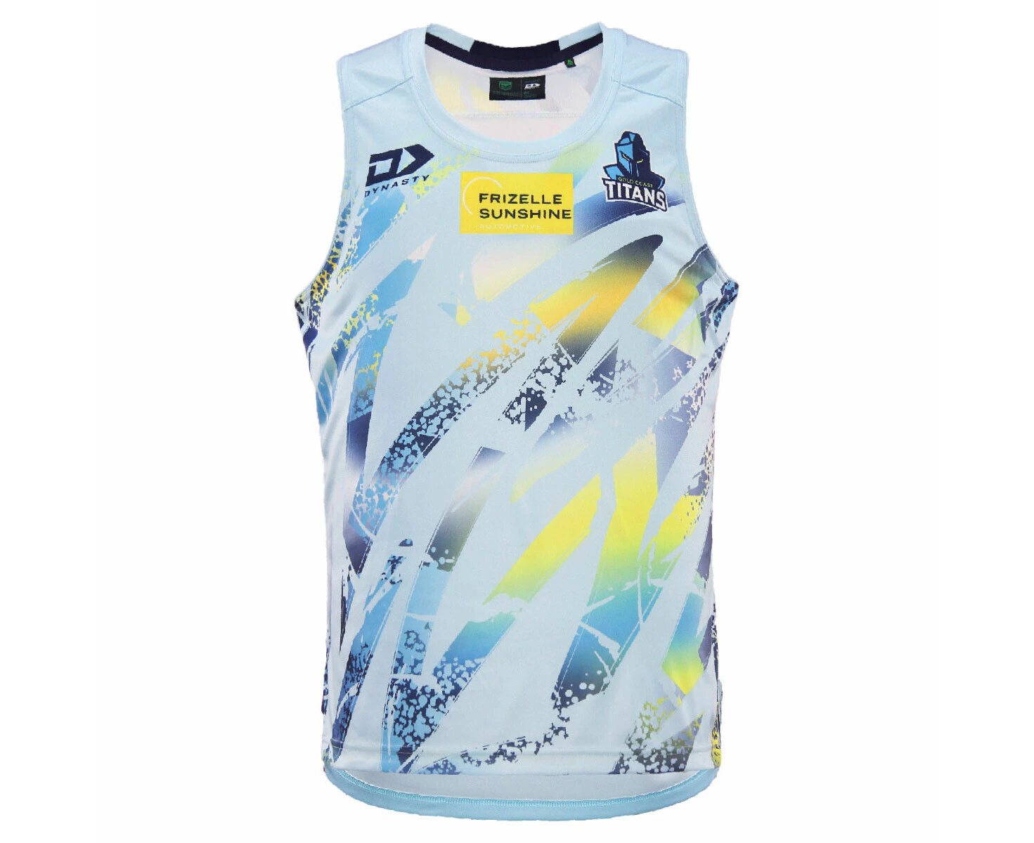 NRL 2024 Training Singlet - Gold Coast Titans - Light Blue - Adult - Mens