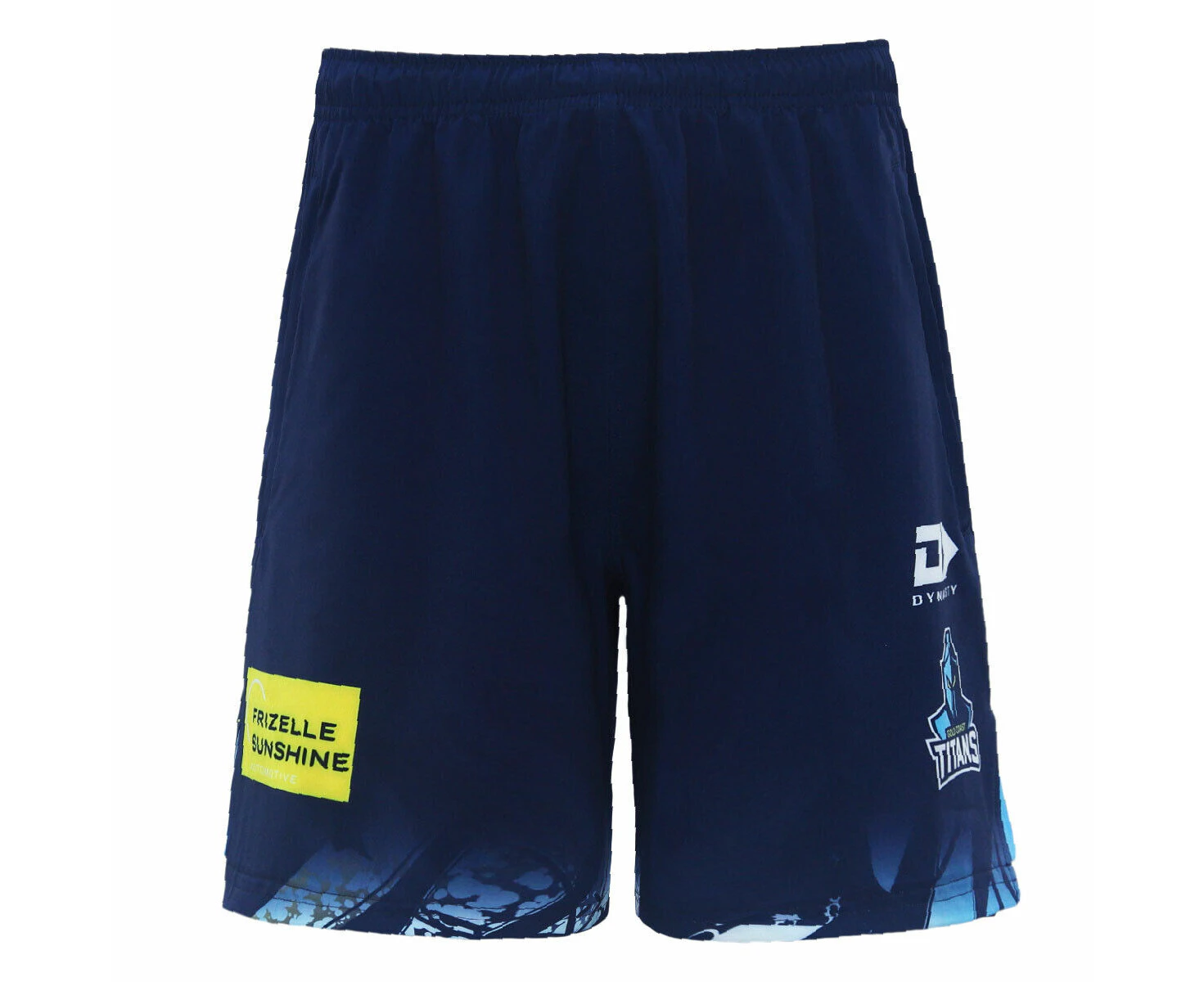 NRL 2024 Gym Shorts - Gold Coast Titans - Navy - Adult - Mens