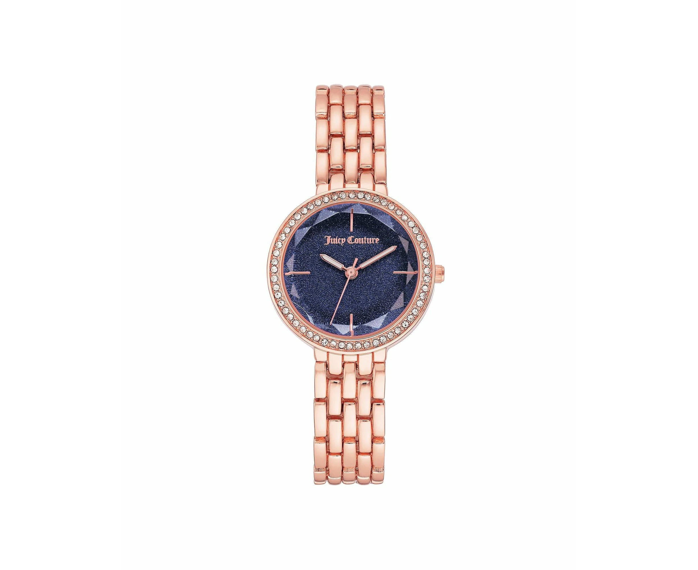 Rose Gold Fashion Quartz Watch with Rhinestone Facing One Size Women