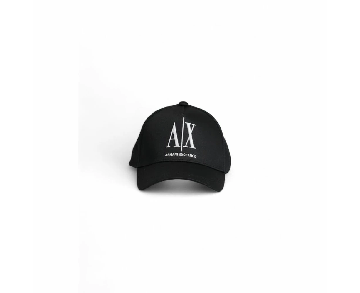 Armani Exchange Black Cotton Hats & Cap