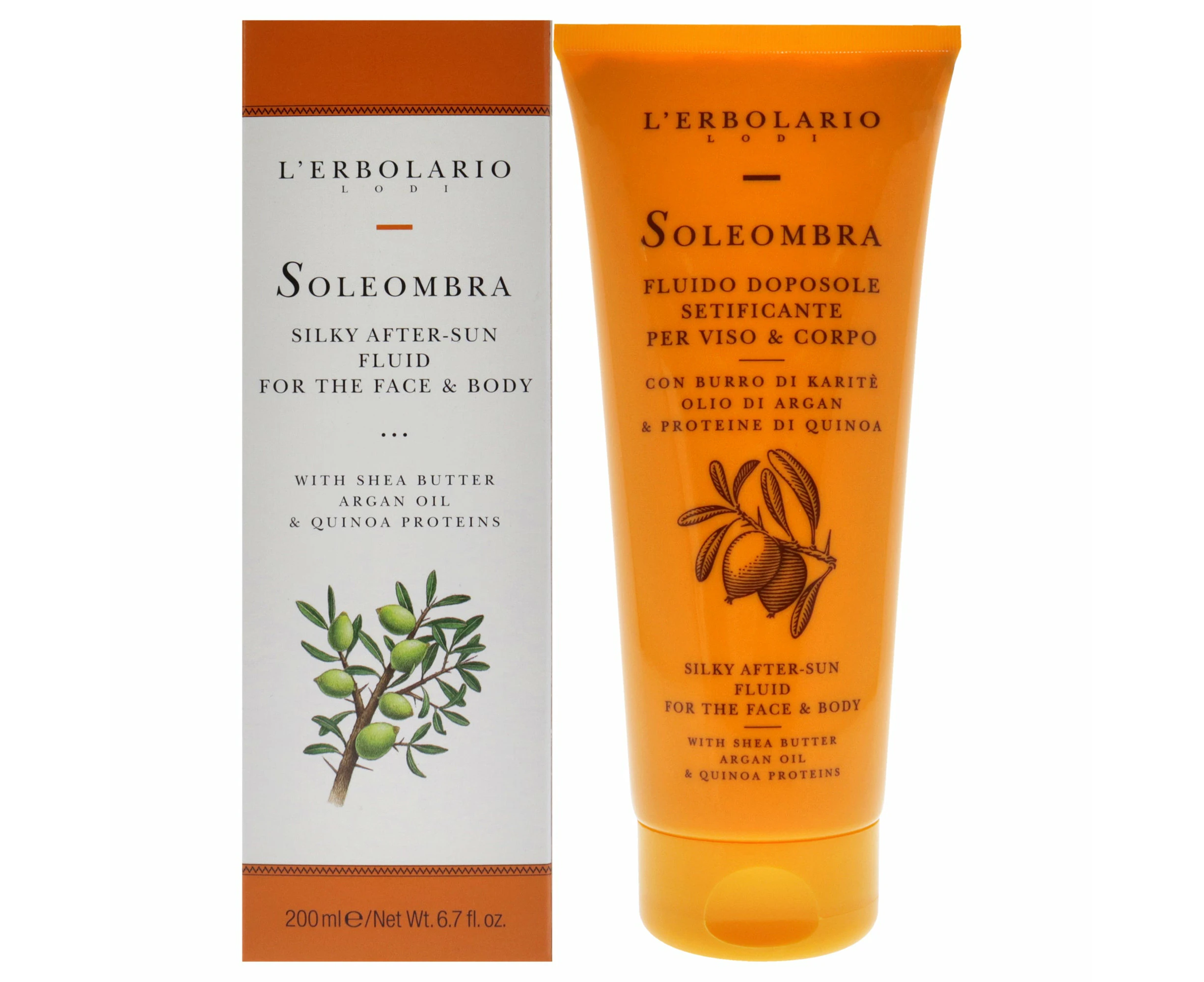 Soleombra Silky After-Sun Fluid by LErbolario for Unisex - 6.7 oz Fluid