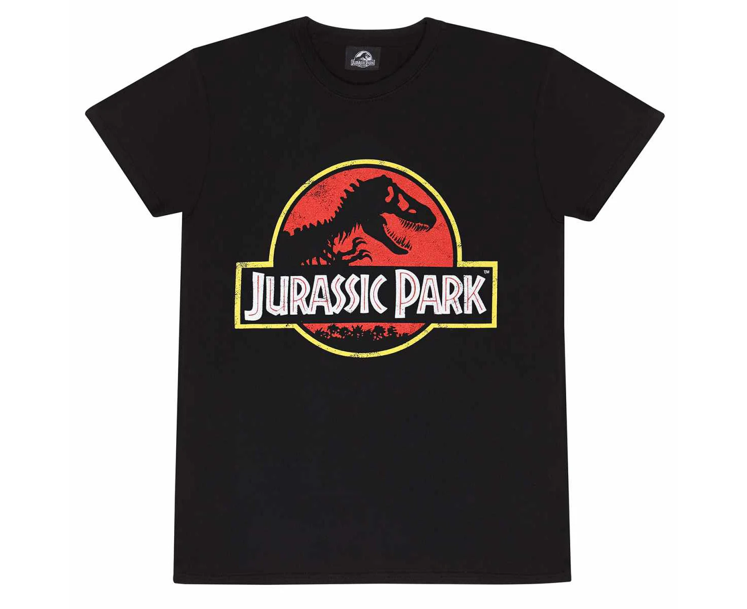 Jurassic Park Unisex Adult Classic Logo T-Shirt (Black) - HE2009