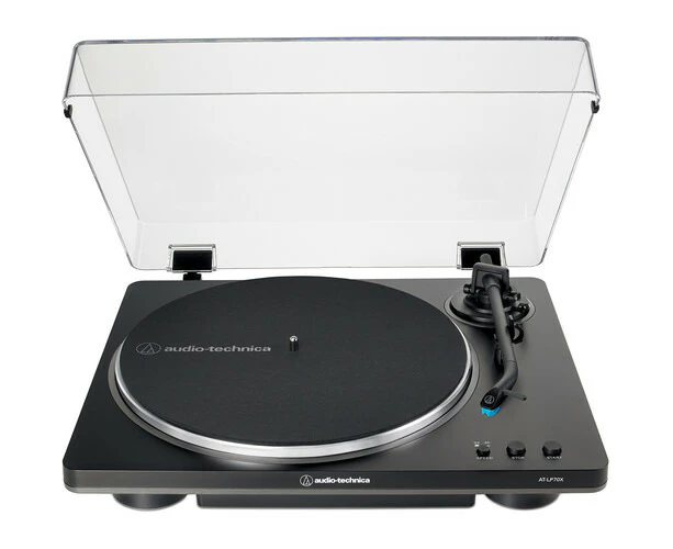 Audio-Technica AT-LP70X-BG Fully Automatic Belt-Drive Vinyl Records Turntable Black Gray