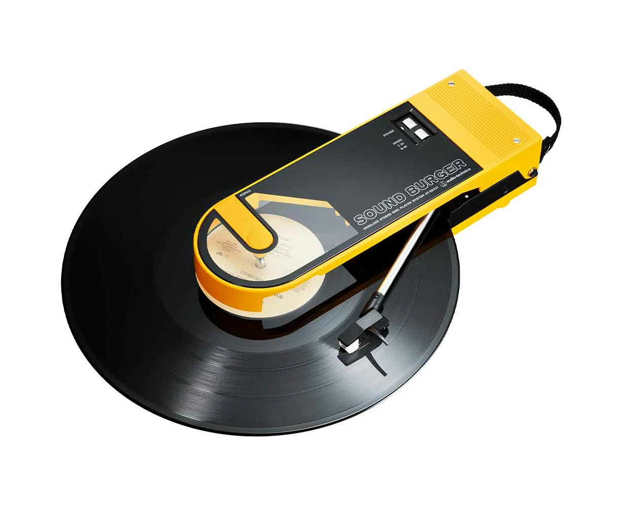 Audio-Technica AT-SB727-YW Sound Burger Vinyl Records Portable Turntable Yellow