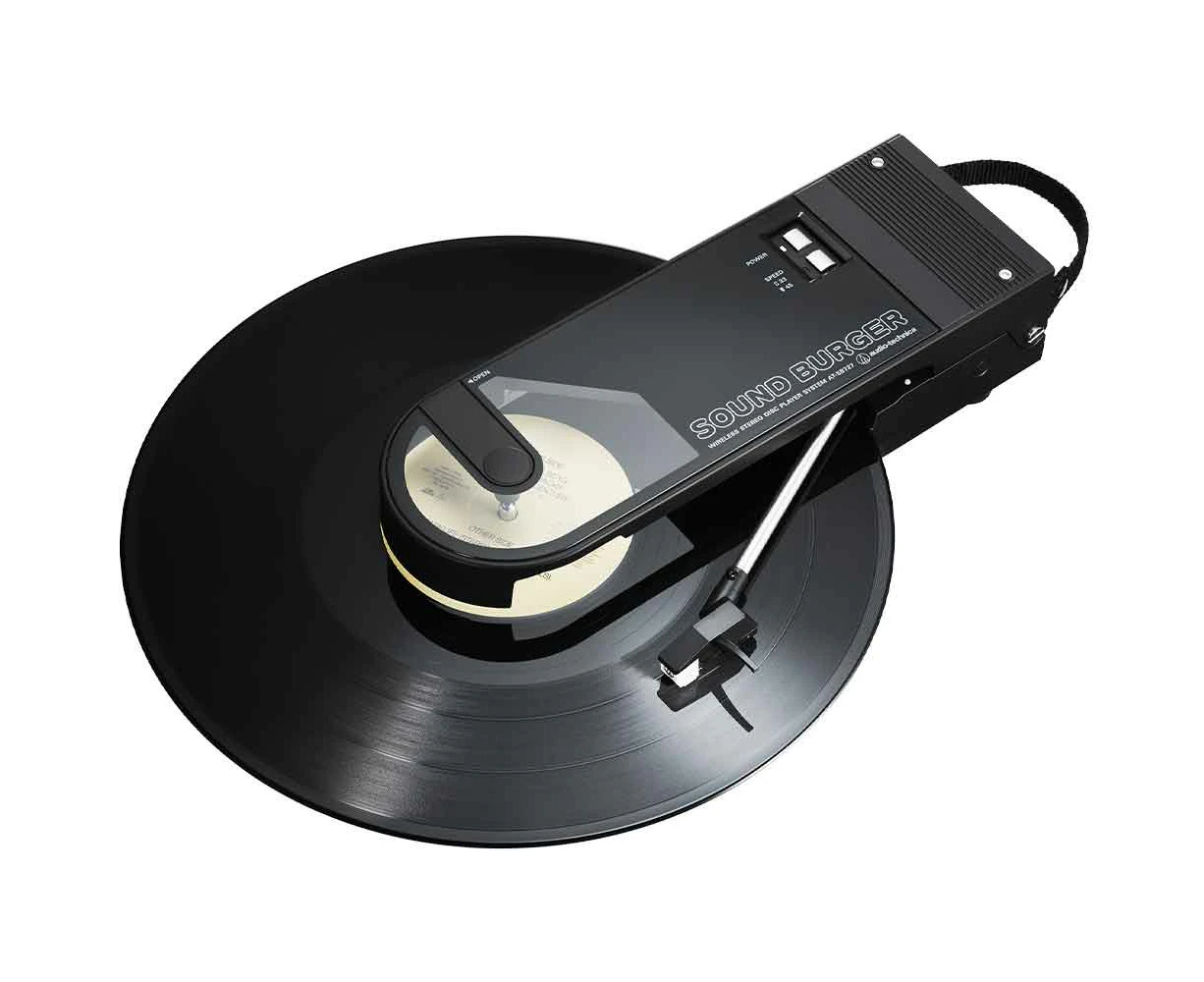 Audio-Technica AT-SB727-BK Sound Burger Vinyl Records Portable Turntable Black