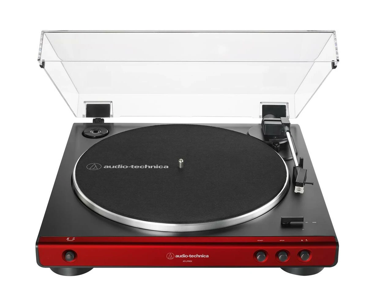 Audio-Technica AT-LP60X-RD Vinyl Records Stereo Turntable Red