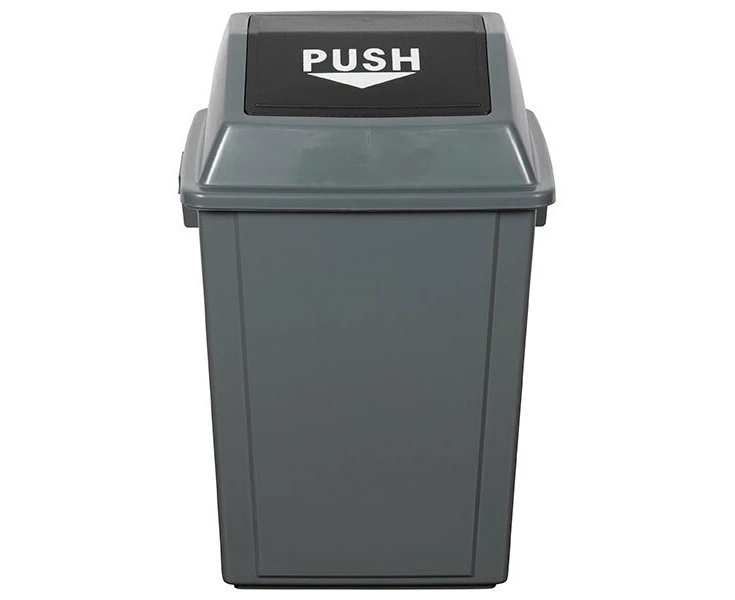 Cleanlink Kitchen/Office Rubbish/Waste 40L Bin Garbage Can w/ Bullet Lid Grey