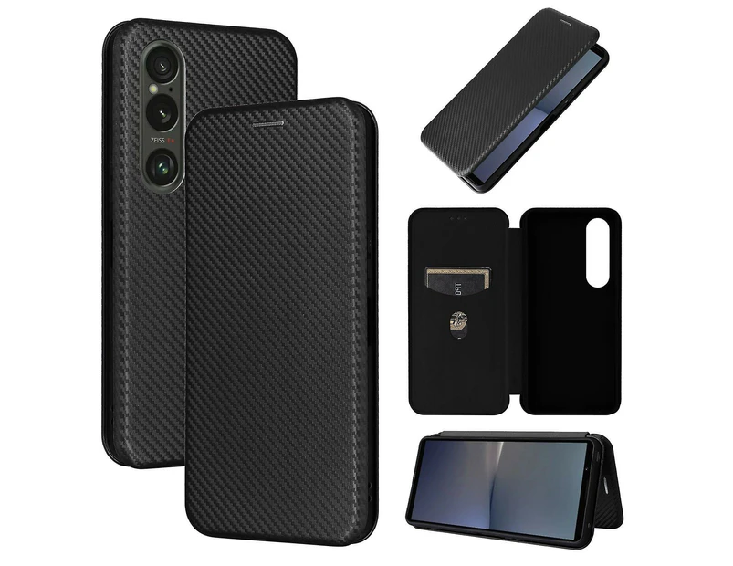 Black Carbon Fiber Texture Case For Sony Xperia Vi Catch Com Au