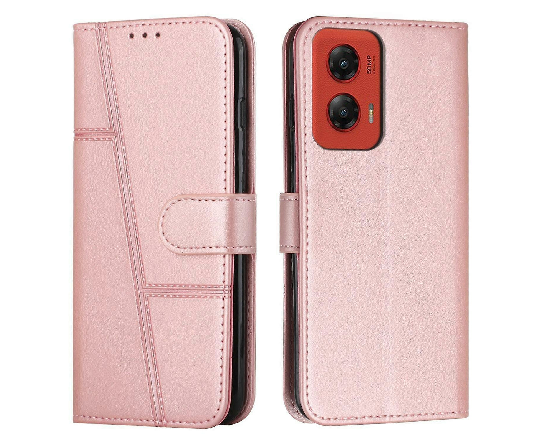 (Red gold)Calf Texture Case For Motorola Moto G Stylus 5G 2024 Catch