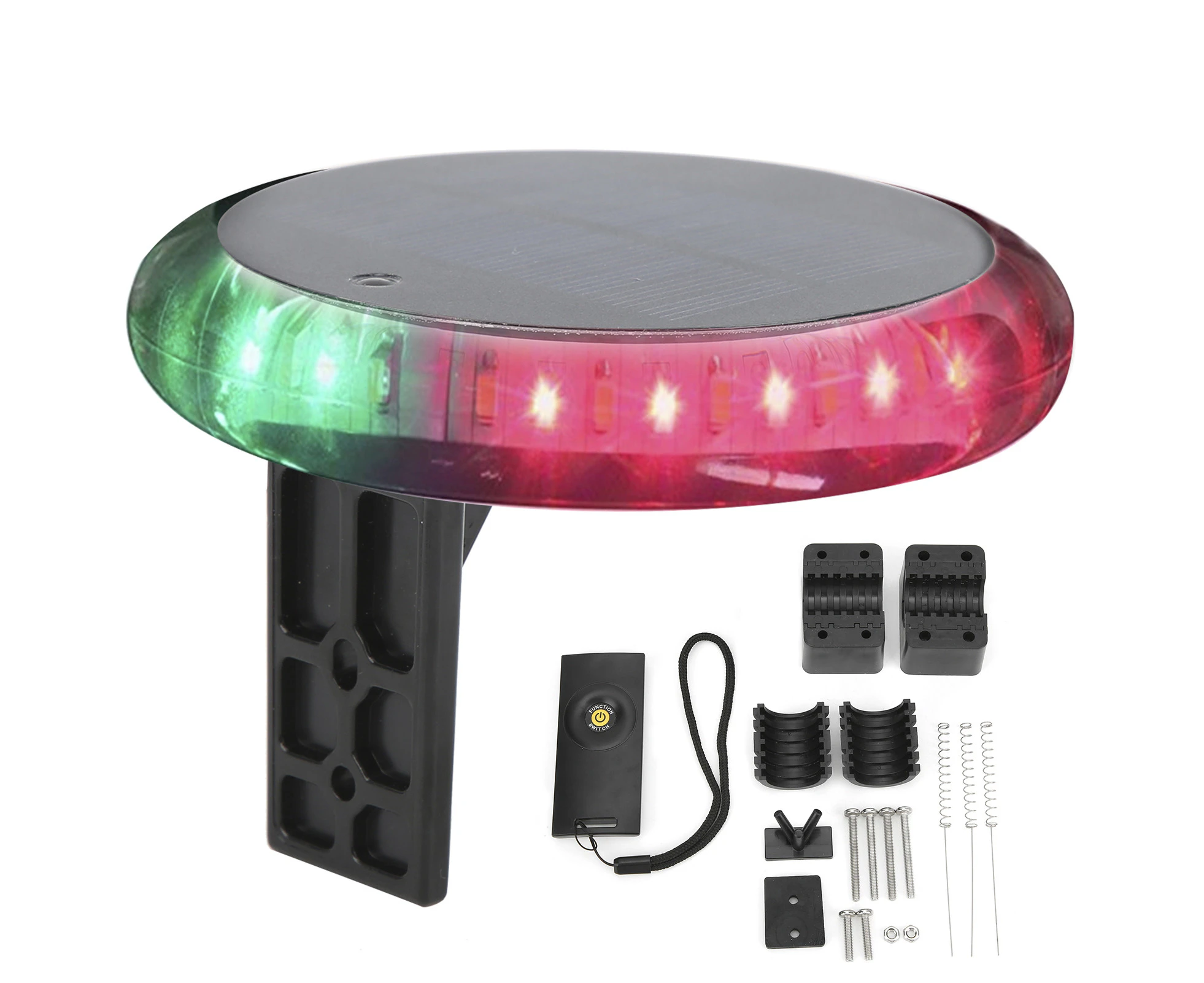 Outdoor Navigation Lights Solar Powered IP67 6 Modes Multiple Functions with Wireless Remote Control