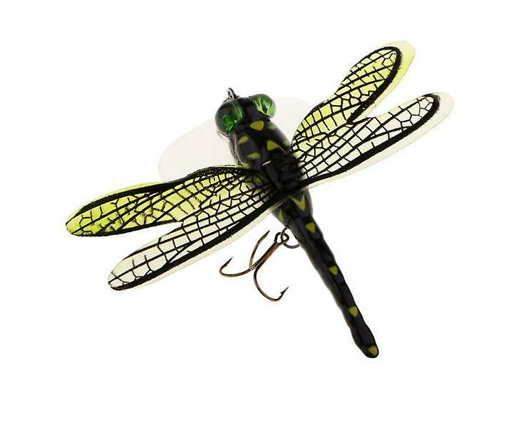 3xPopper Fishing Bait Life-like Dragonfly Floating Fly Fishing Flies Color F 001