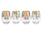 Set of 4 Maxwell & Williams 500mL Eucalyptus Bloom Tumblers