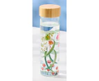 Maxwell & Williams 550mL Eucalyptus Bloom Glass Water Bottle