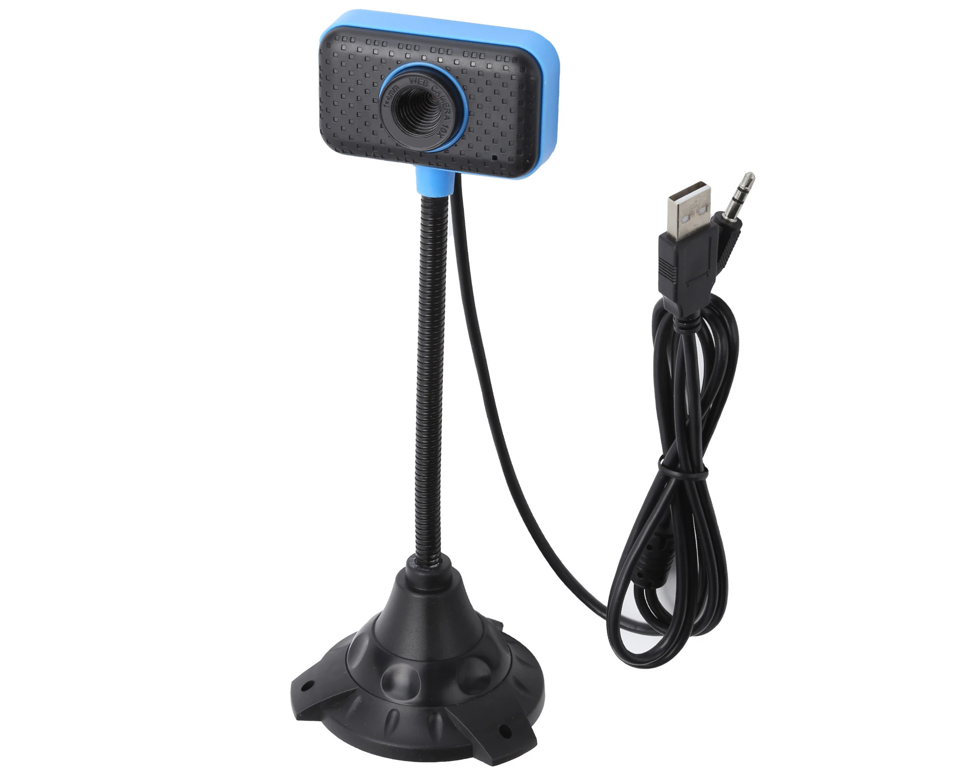 Webcam Usb 2.0 Hd Plug And Play Bracket Type Camera With 3.5Mm Audio Port Microphone