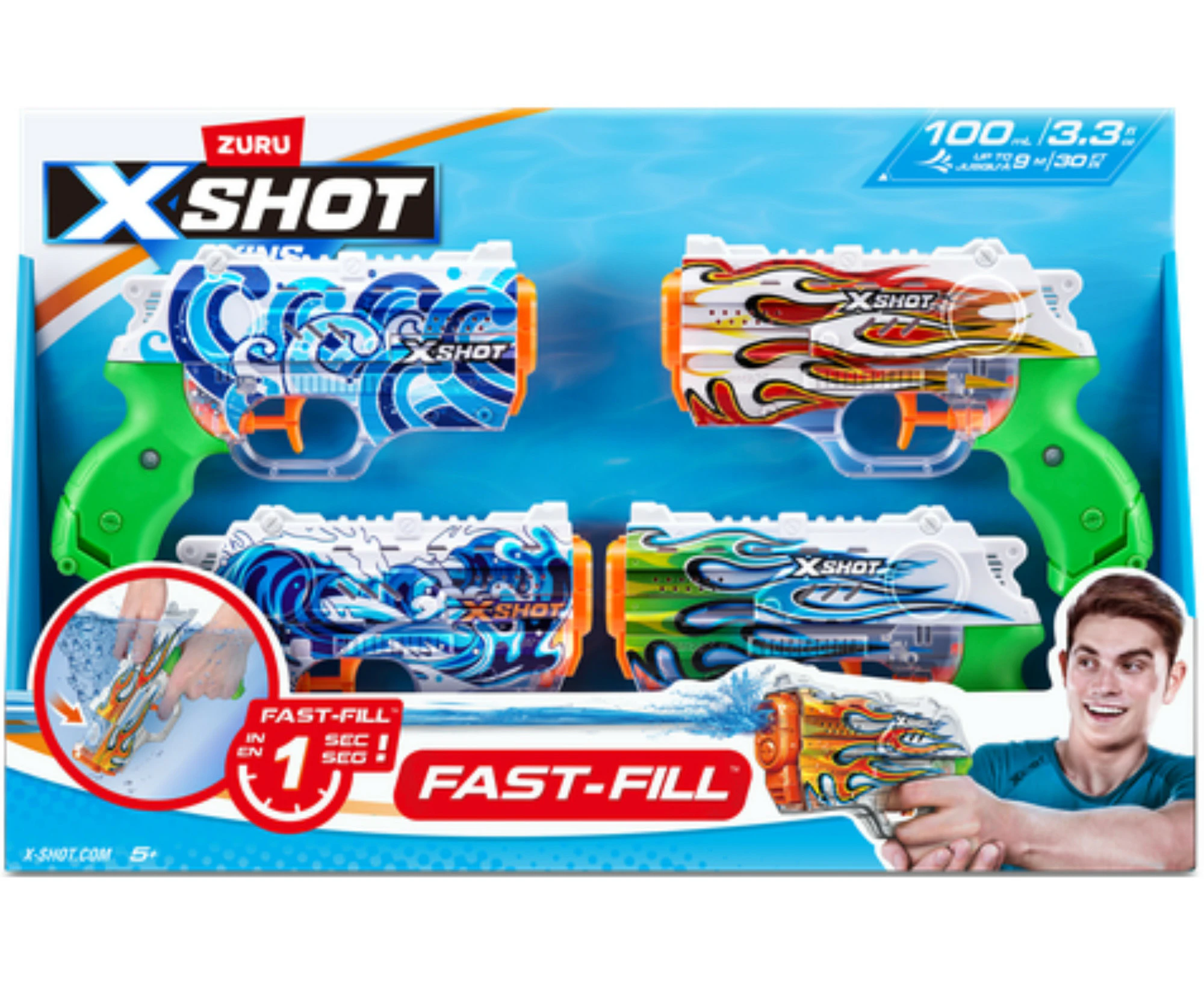 Zuru Xshot Fast Fill Skins Nano 4 Pack