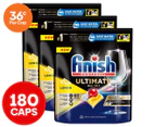 3 x 60pk Finish Powerball Ultimate All in 1 Dishwashing Caps Lemon