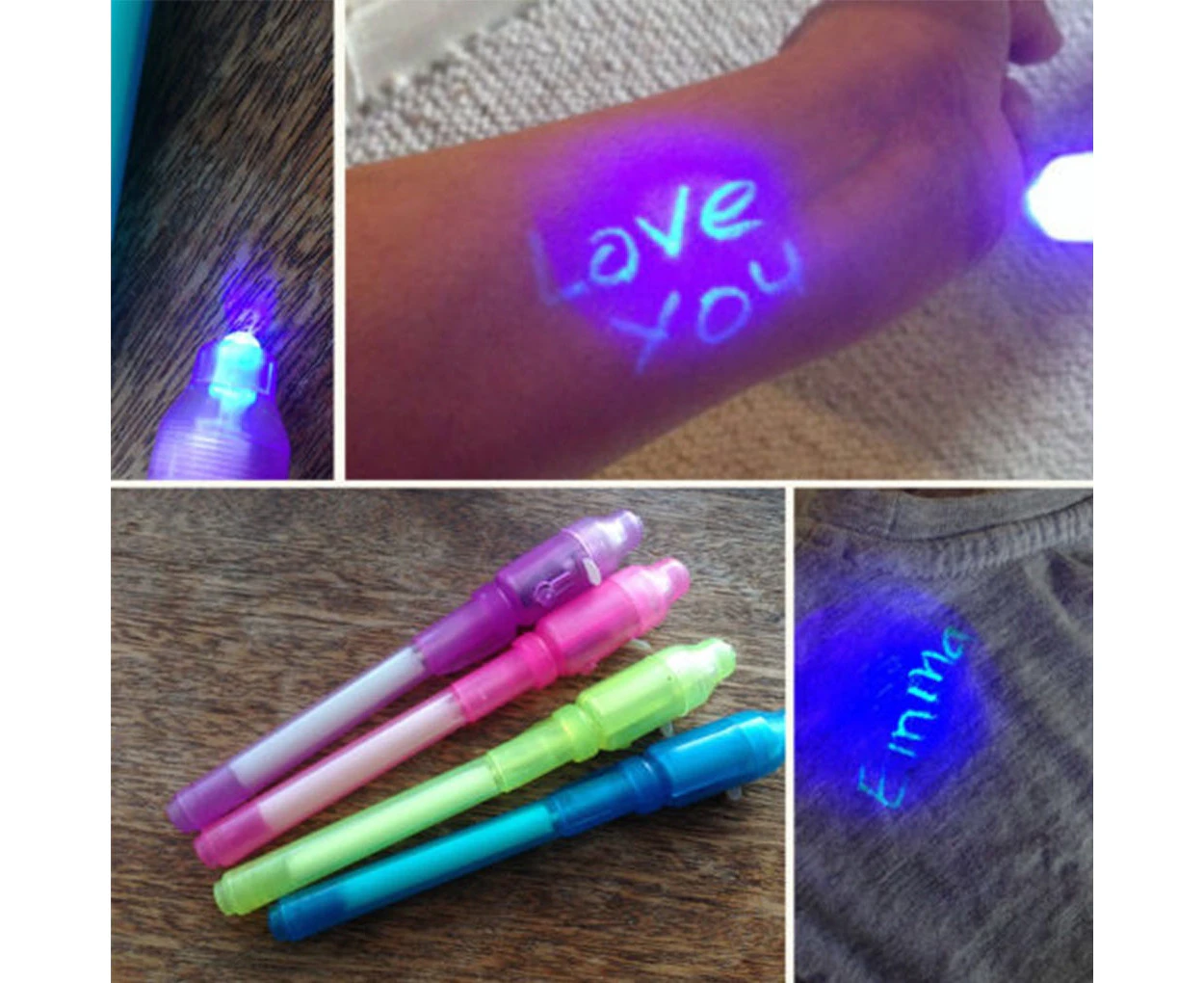 Invisible Ink Pen With Uv Light Invisible Marker Pen Fluorescent Marker For Kid Party Favors Gifts