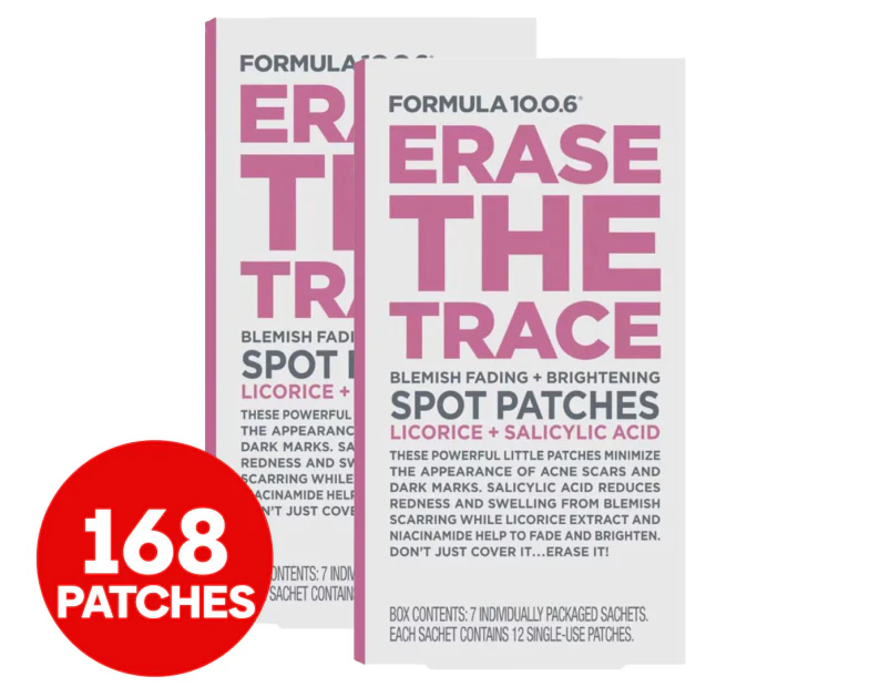 2 x 7pk Formula 10.0.6 Erase The Trace Blemish Fading Spot Patches