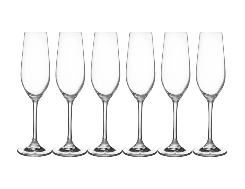 Set of 6 Maxwell & Williams 230mL Manhattan Flute Glasses