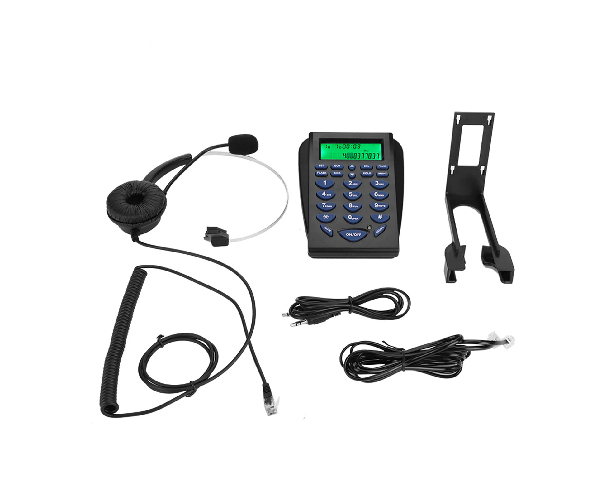 Business Office Multi functional Phone Dial Pad Call Center Traffic Telephone Headset