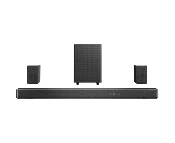 Hisense AX5120G 5.1.2 Ch Dolby Atmos Soundbar w/ Wireless Subwoofer and Surround Speaker