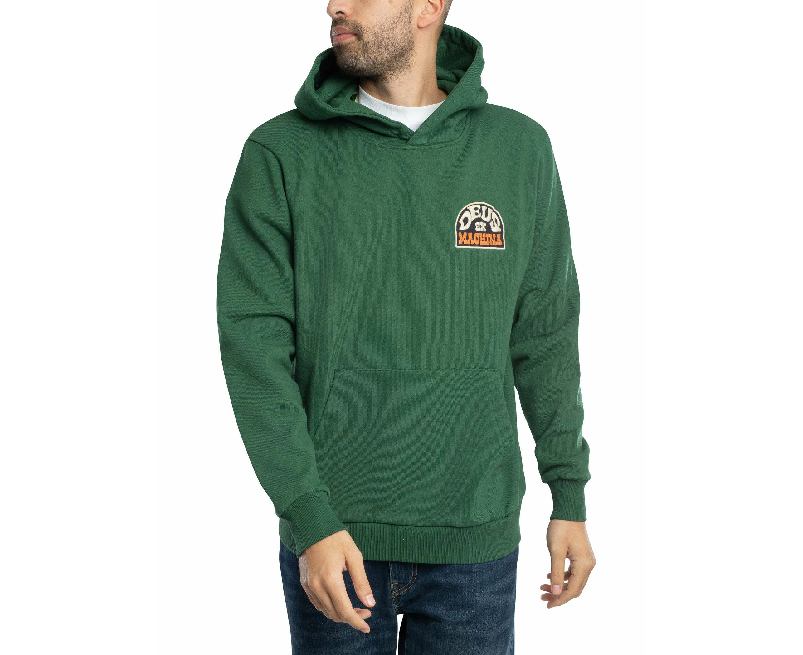 Deus Ex Machina Men's Riders Friend Pullover Hoodie - Green