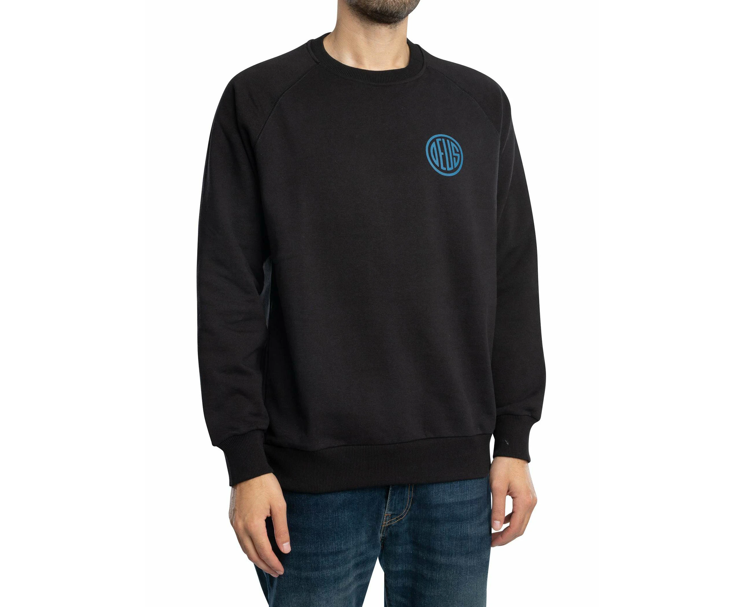 Deus Ex Machina Men's Pill Logo Crew Sweatshirt - Black