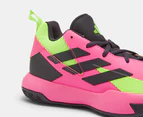 Adidas Kids'/Youth Cross Em Up Select J Sneakers - Lucid Pink/Aurora Black/Lucid Lemon