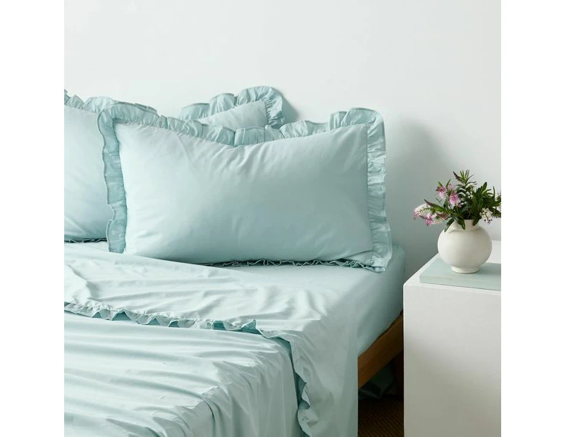 Target Ruffle Australian Cotton Flat Sheet