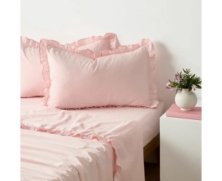 Target Ruffle Australian Cotton 2 Pack Standard Pillowcases