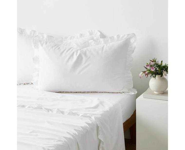 Target Ruffle Australian Cotton Flat Sheet