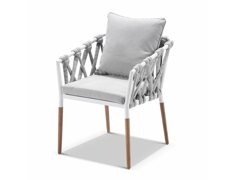 Cove Outdoor Rope Dining Chair - Outdoor Chairs - White