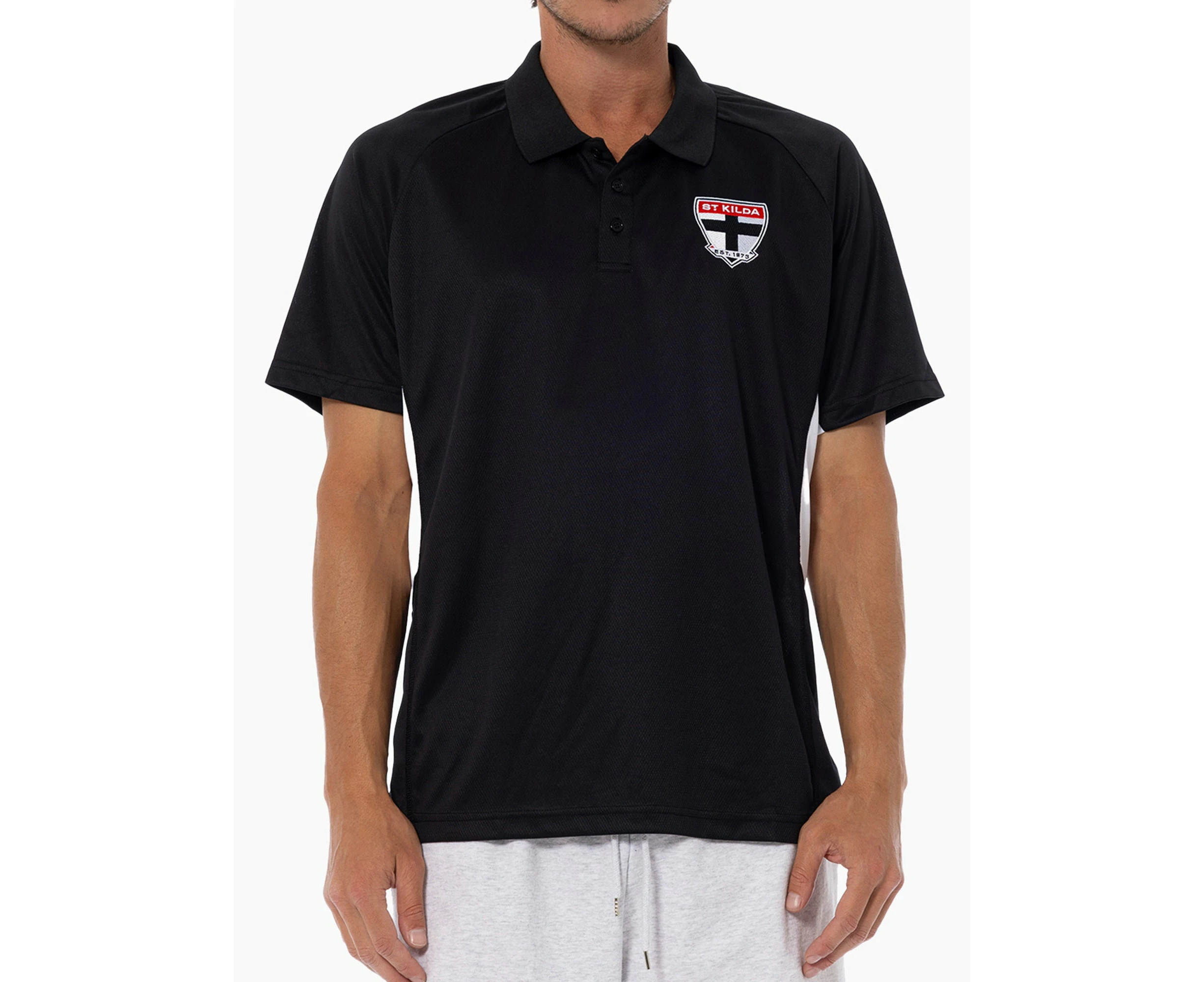 St Kilda Saints AFL Footy Mens Active Polo Shirt