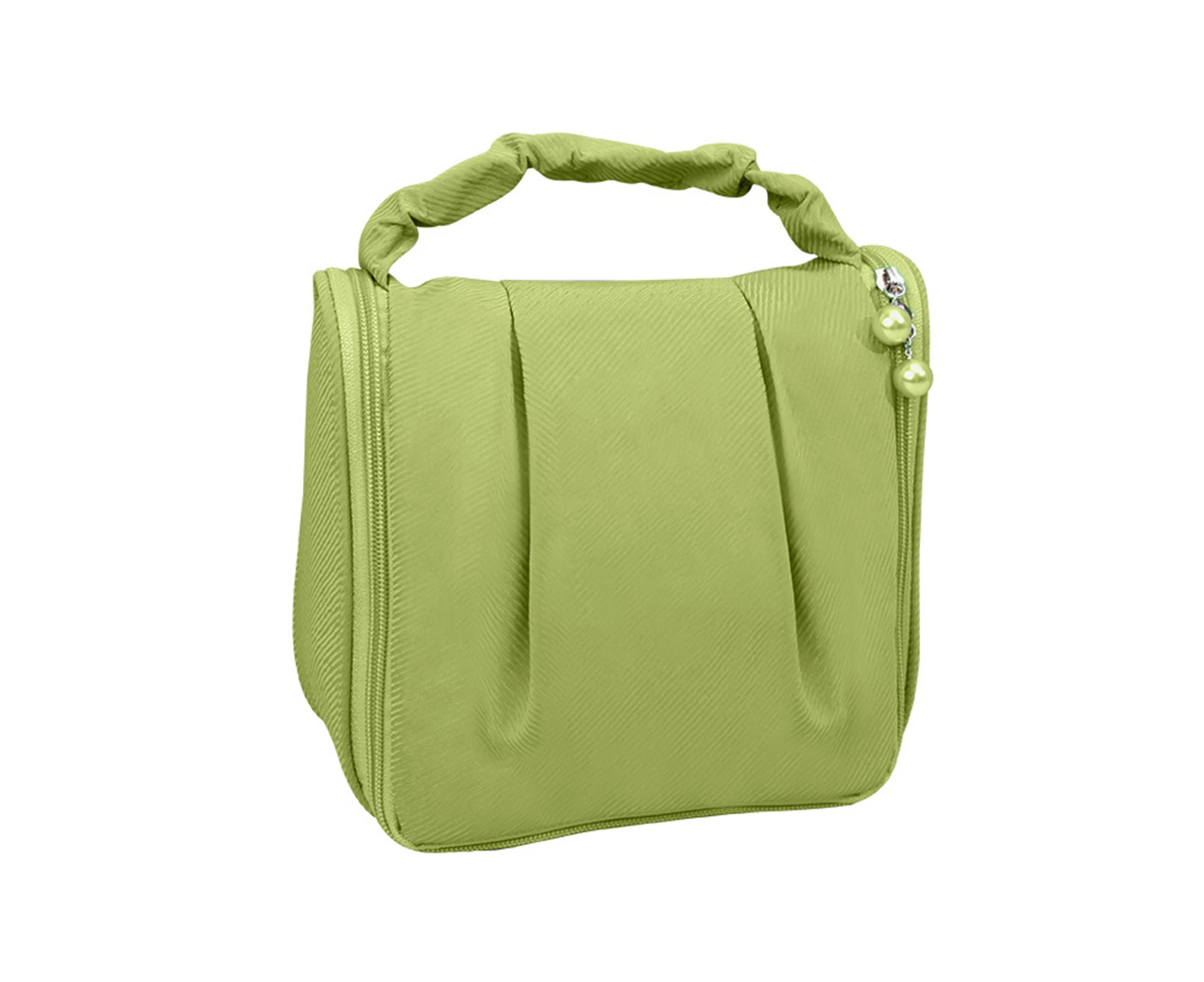 Cosmetic Bag Large Capacity Waterproof Polyester Multifunctional Cosmetic Case Organizer Toiletry Bag for Home-Green