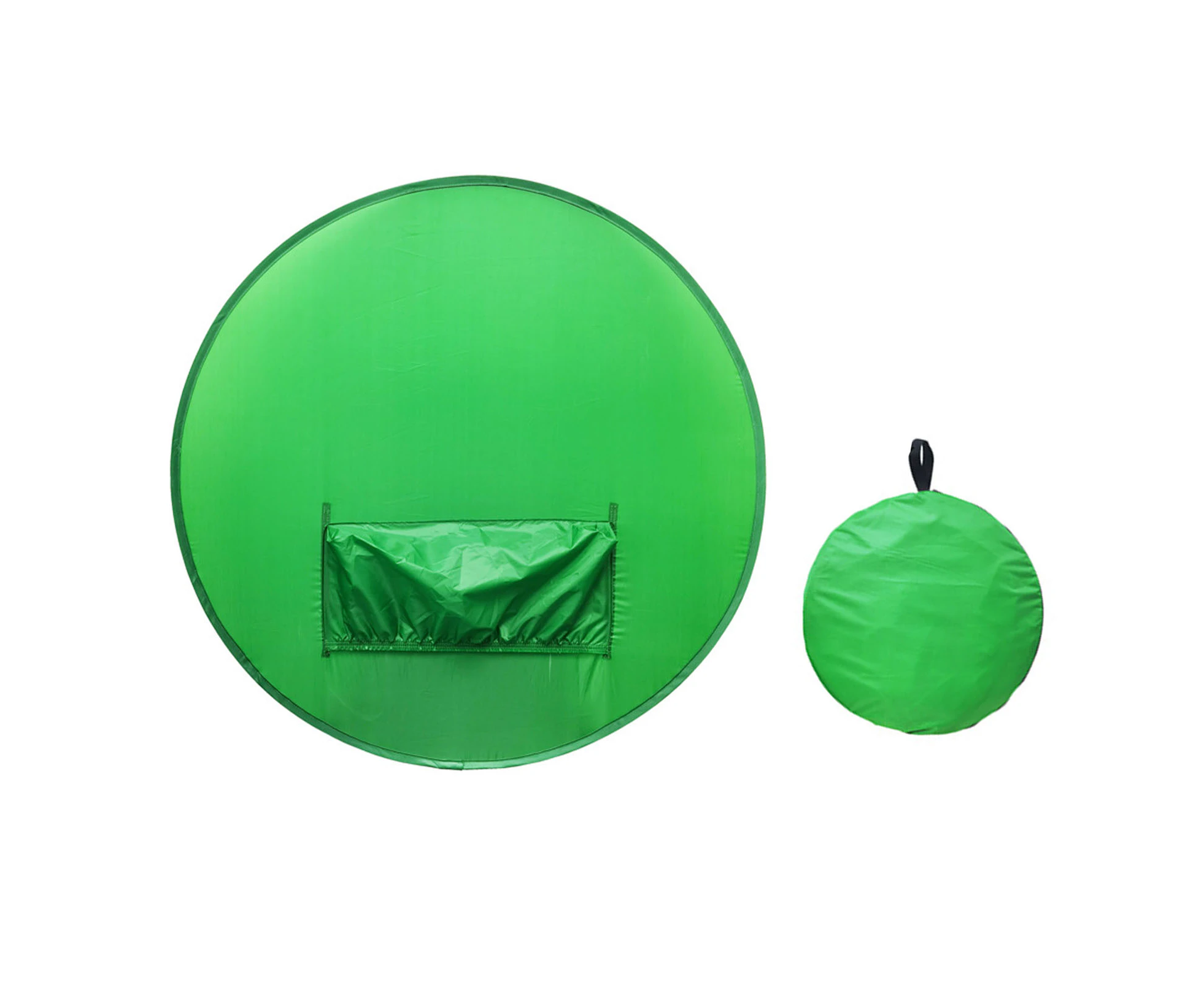 142cm Round Green Screen Backdrop Portable Green Screen Chair Background for Video Chats Video Conference Game Single Layer L Size