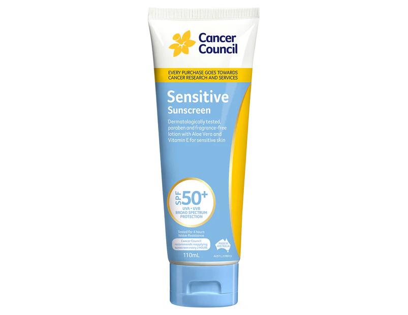 Cancer Council Sensitive SPF 50+ Sunscreen 110mL