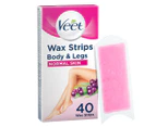 Veet EasyGrip Ready-to-Use Wax Strips 40