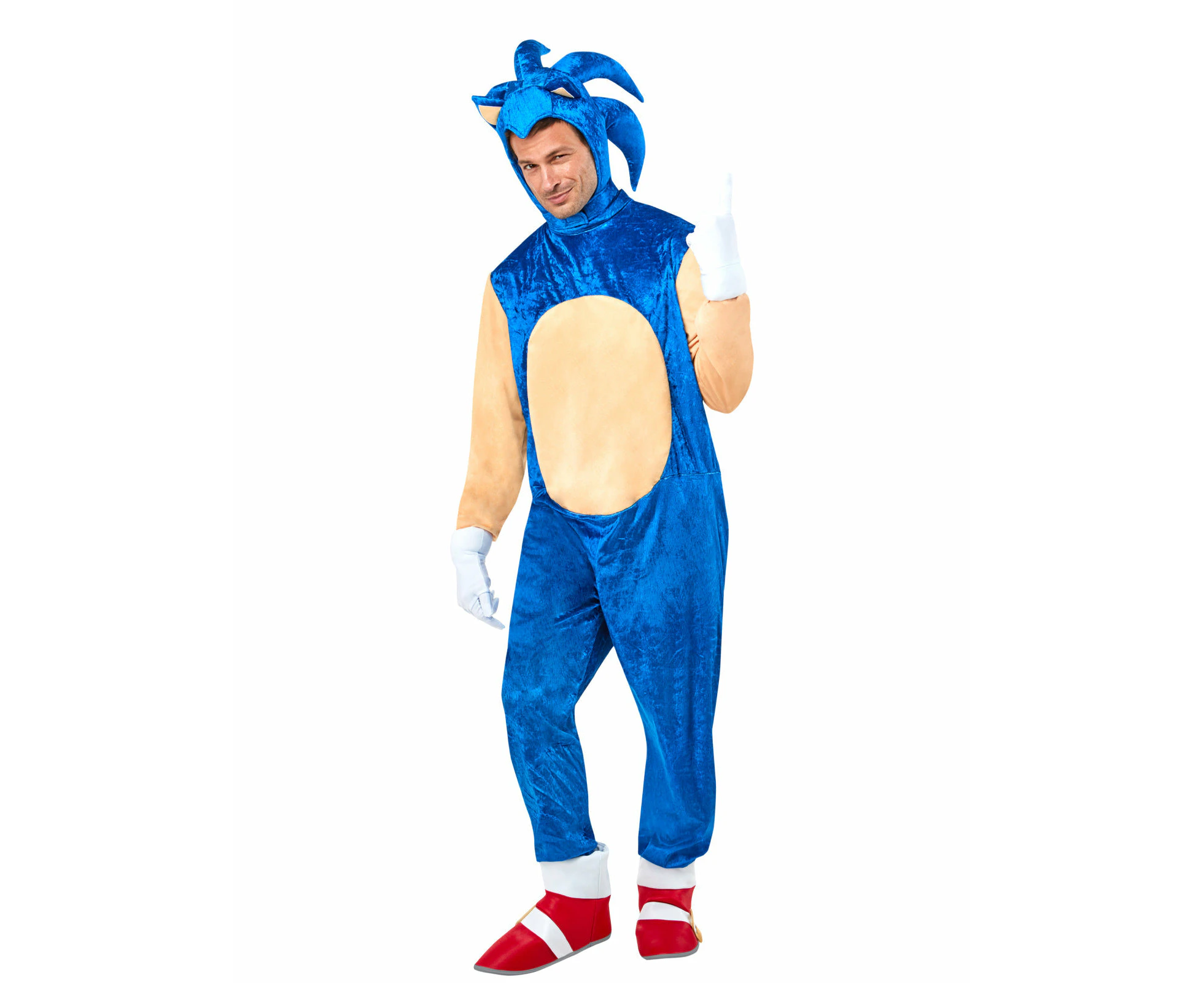 Sega Size S Sonic The Hedgehog Jumpsuit Adult Costume Halloween/Party Onesie