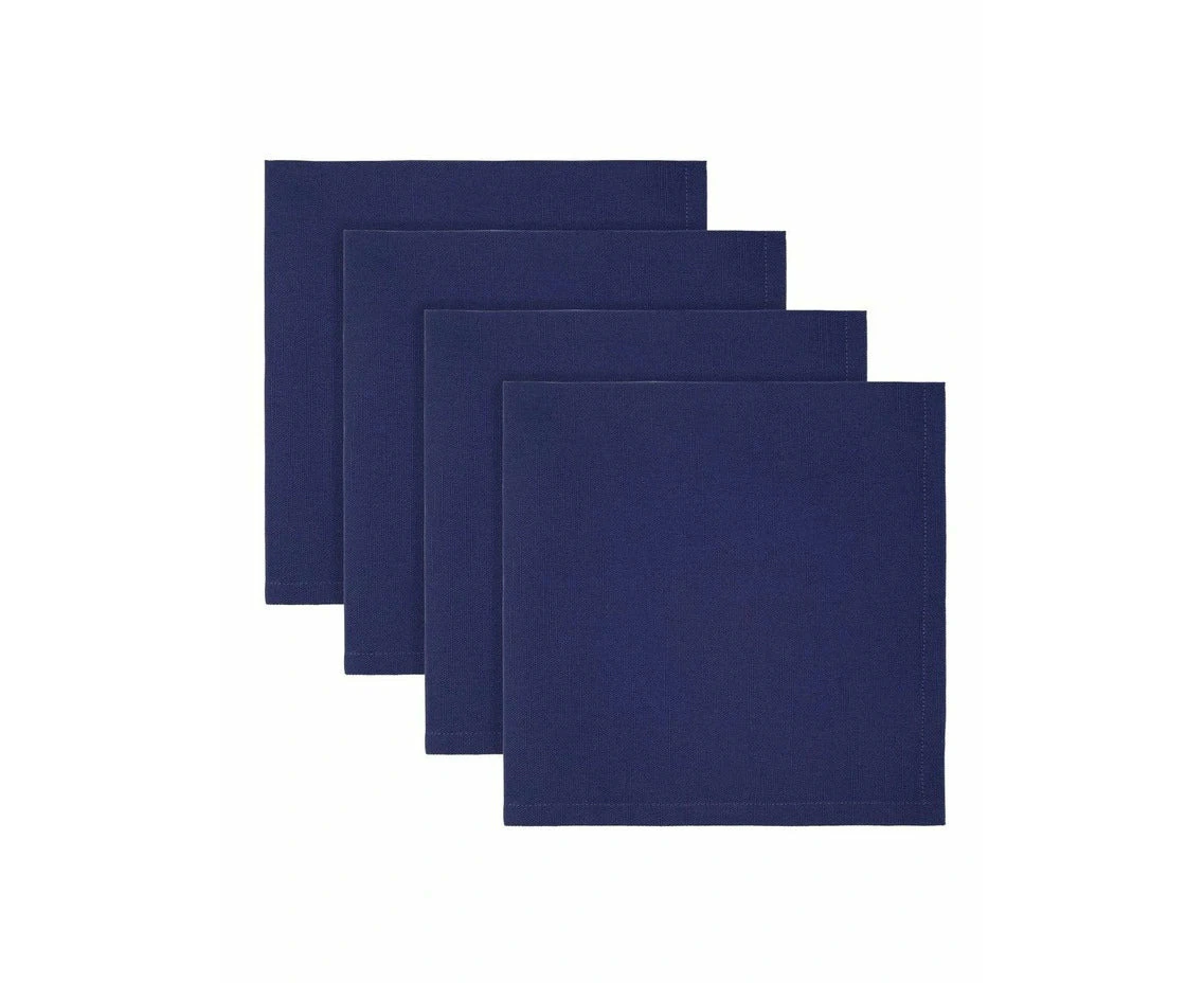 Maxwell & Williams Cotton Classics Cotton Napkins - Set of 4 - 45x45cm - Navy