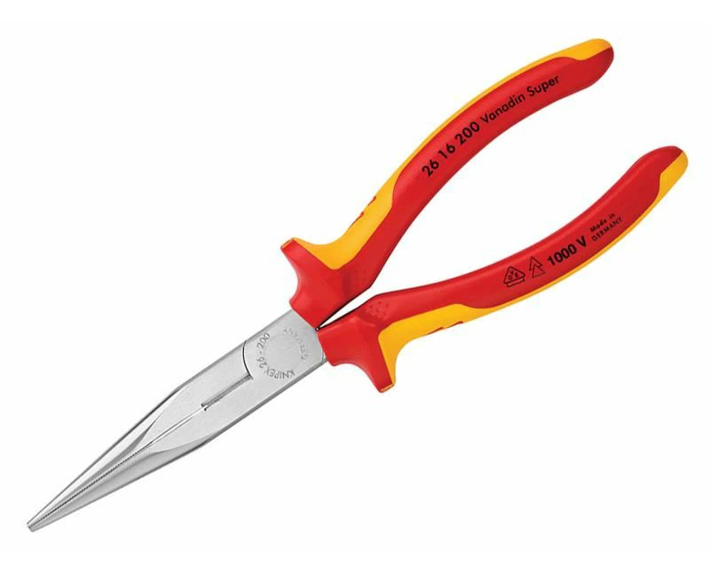 Knipex - VDE Long Snipe Nose Side Cutting Pliers 200mm