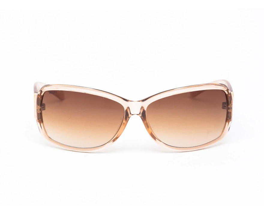 DAPHNE Women's Peach Clear Rectangle Designer Sunglasses