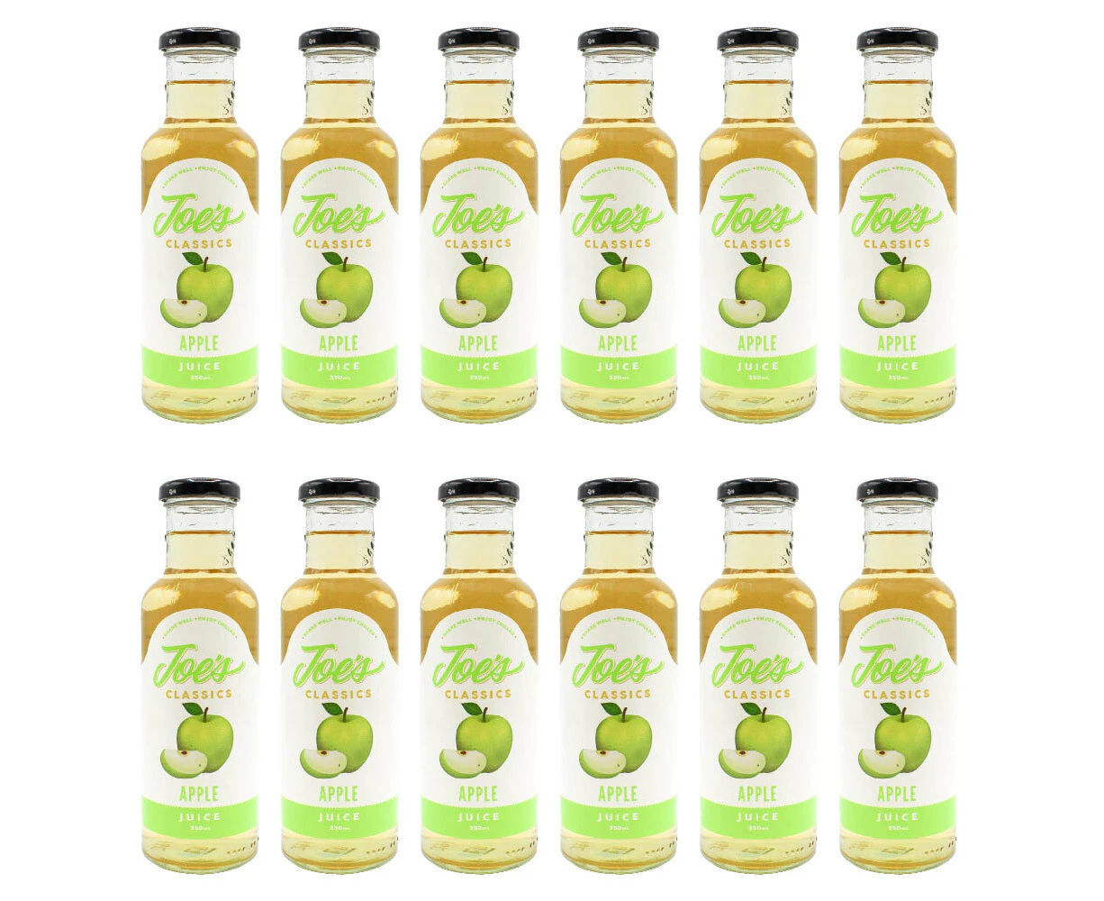 12x Joe's Classic 350ml Juice Apple Fruit Healthy Bottled Flavoured Beverage