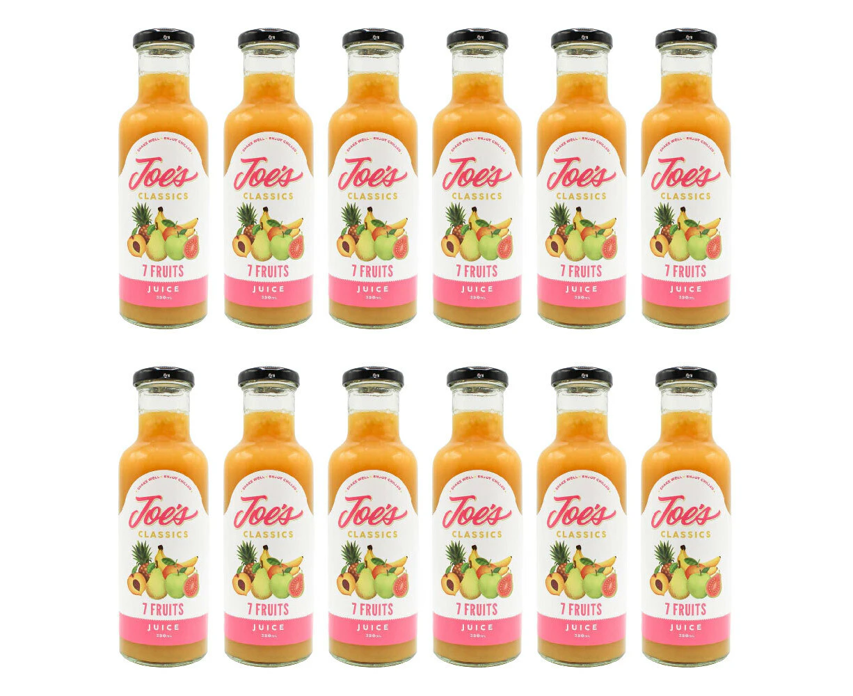 12x Joe's Classic 350ml Juice 7 Fruit Healthy Bottled Drink Flavoured Beverage