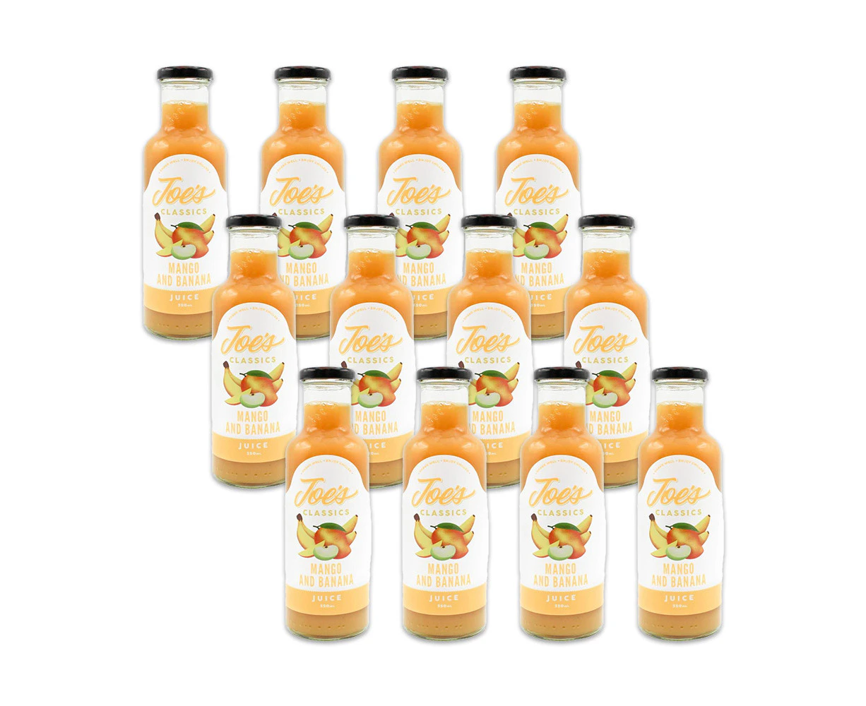 12x Joe's Classic 350ml Juice Mango & Banana Fruit Healthy Flavoured Beverage