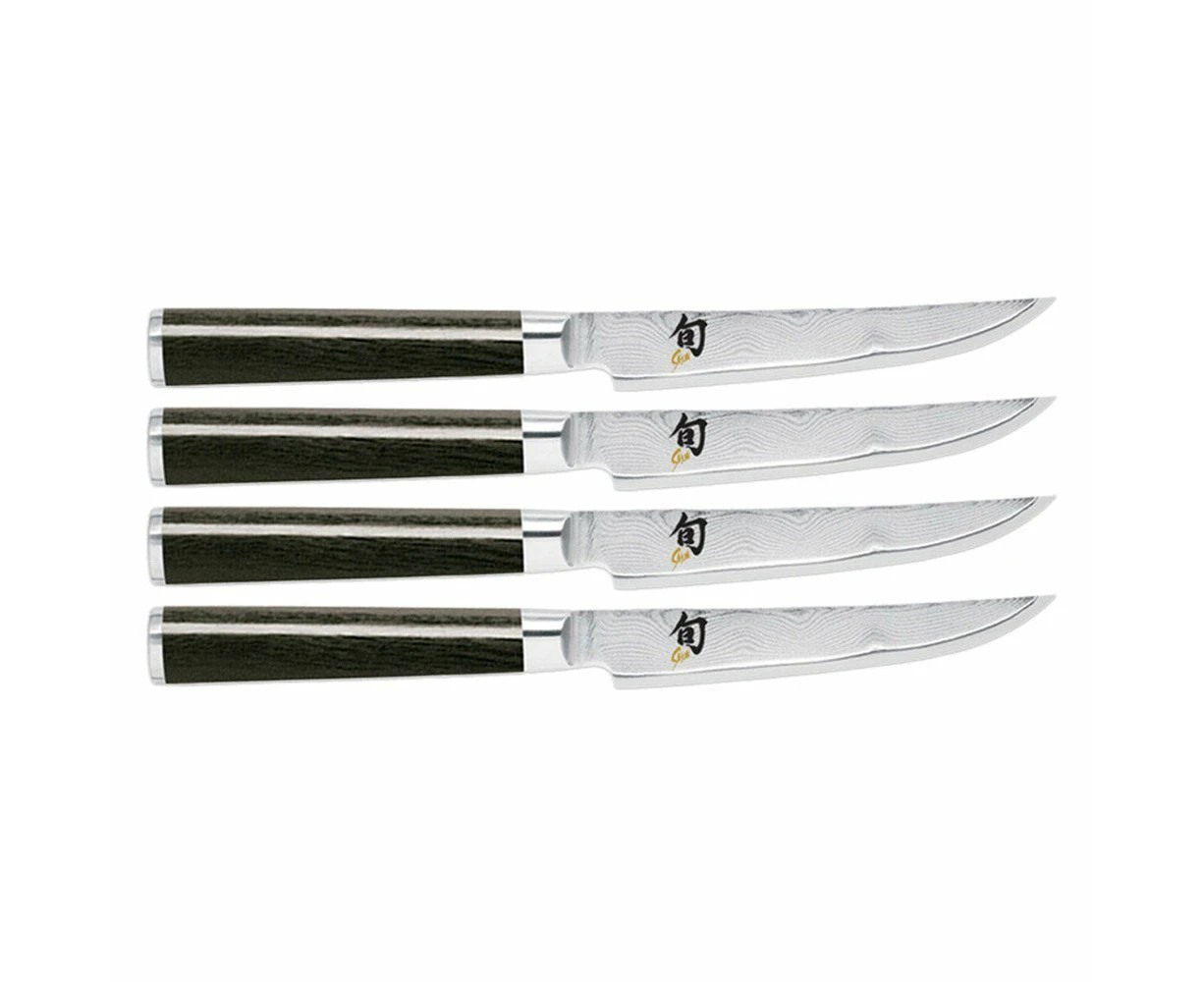 Shun Kai Classic Steel & Pakka Wood 4-Piece Steak Knife Set