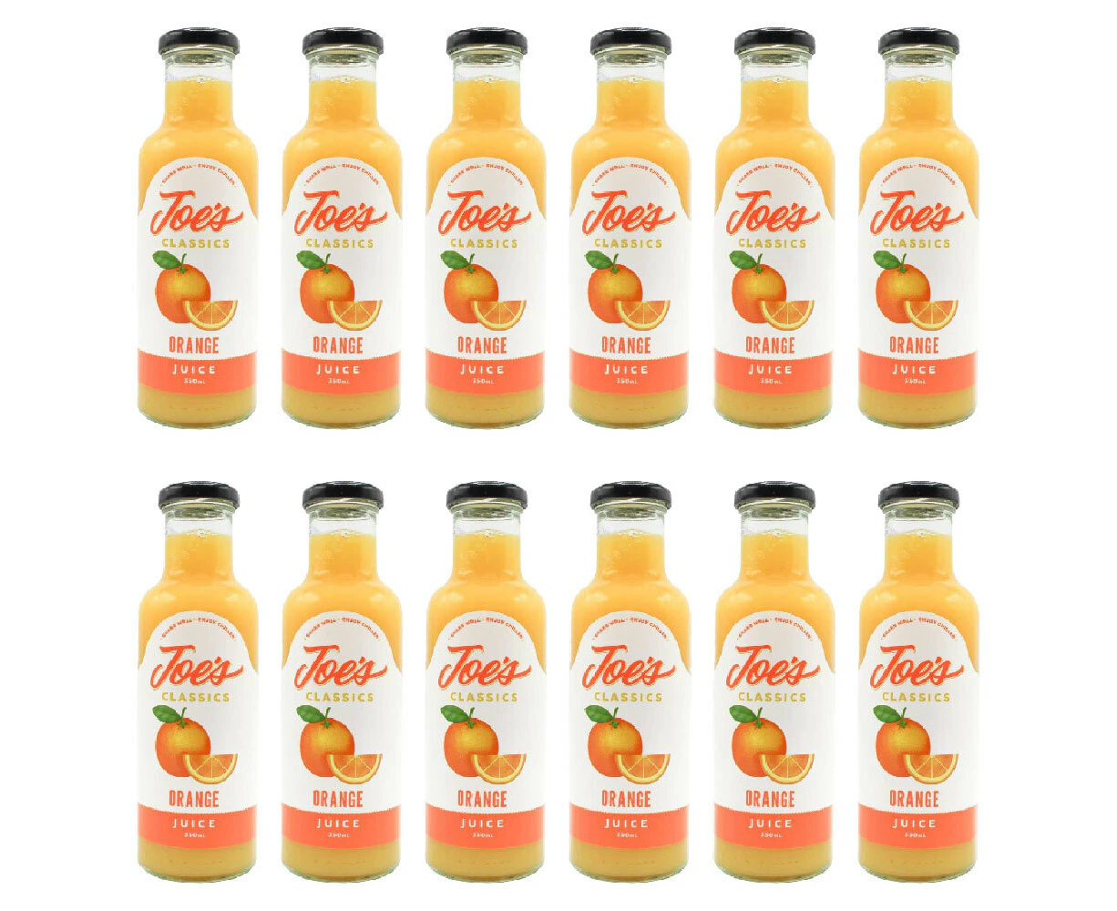 12x Joe's Classic 350ml Juice Orange Fruit Healthy Bottled Flavoured Beverage