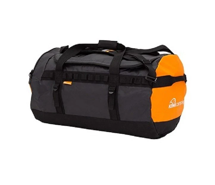 Kiwi Camping Duffel Gear Bag Orange/Black 80L