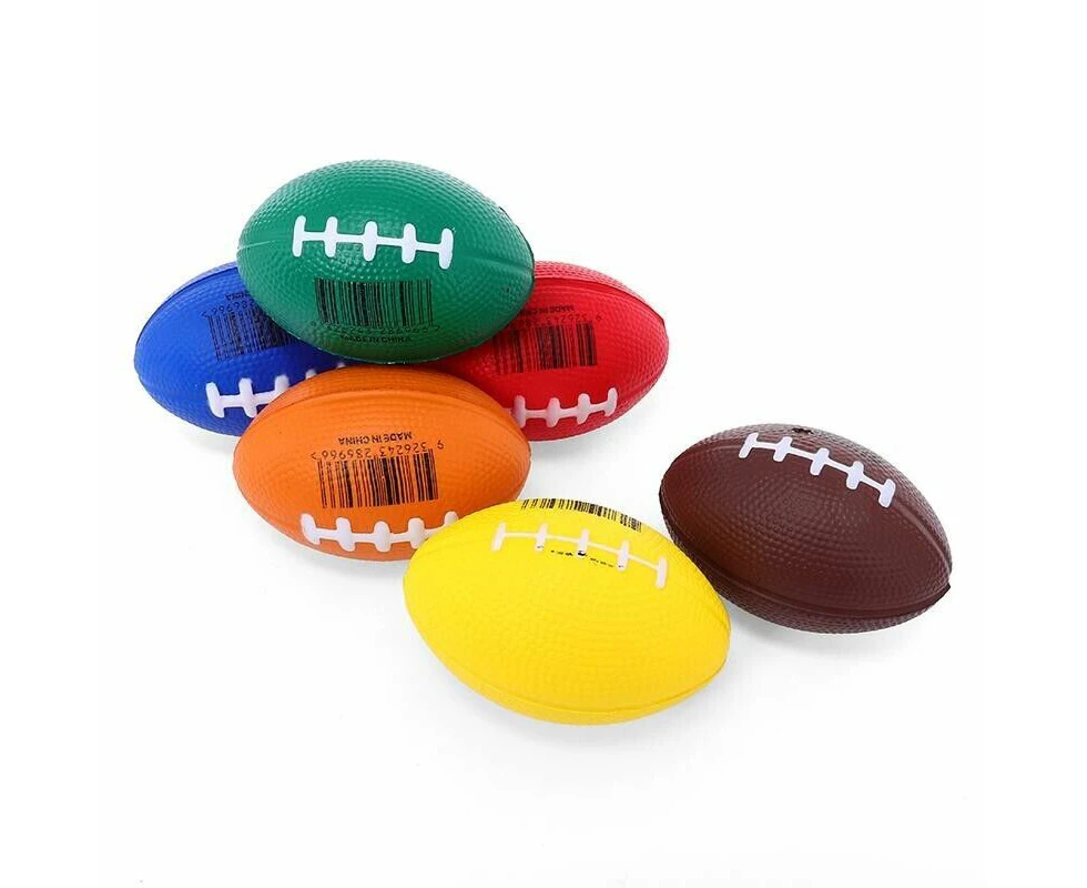 4x Squeeze Me Football Footy Handball High Bounce 8cm Diameter Playtime Assorted