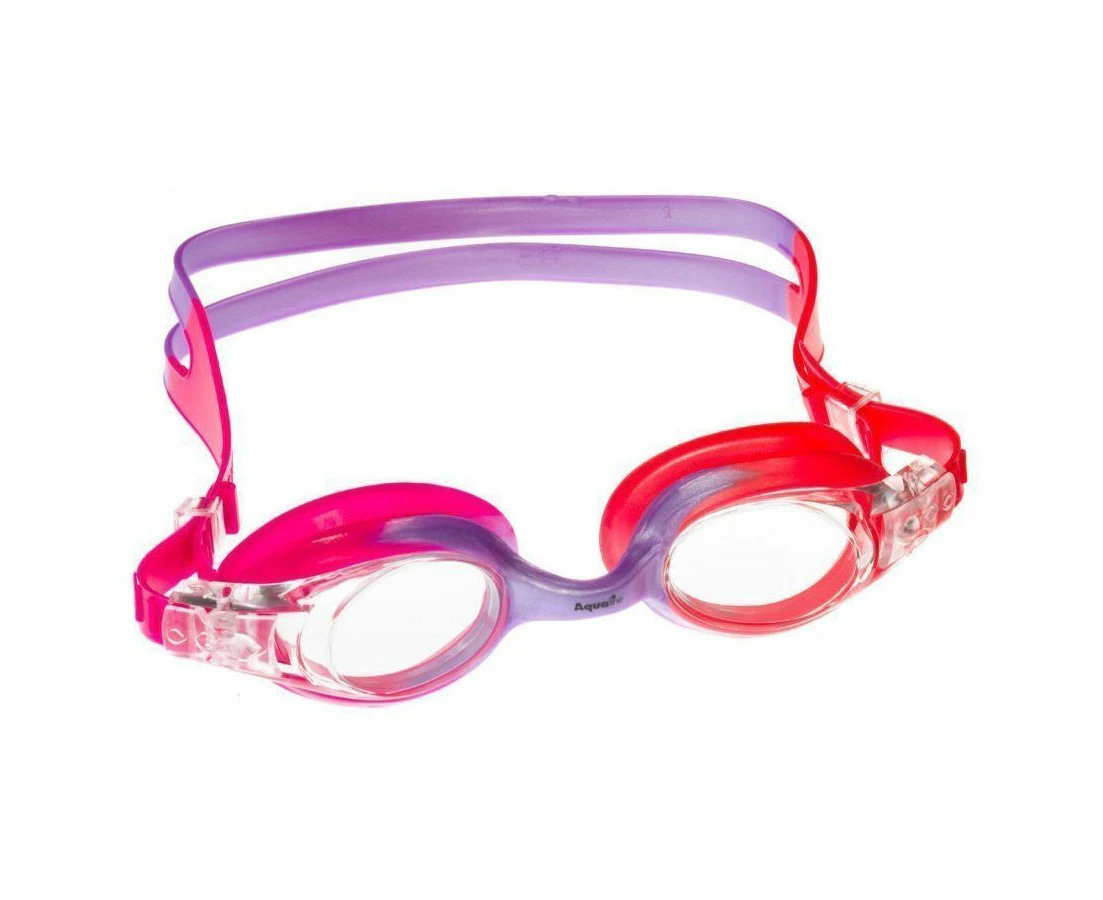 Aqualine Rainbow Kids Swimming Goggles Pink/Purple/Coral